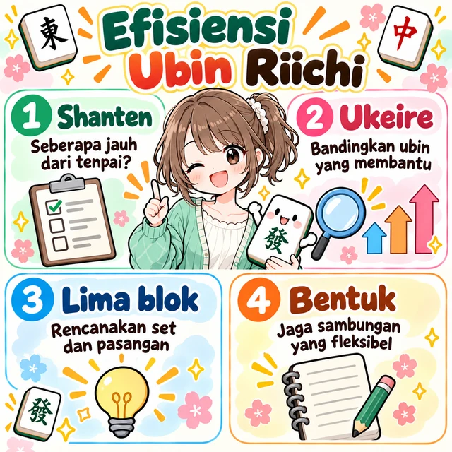 Dasar efisiensi tile mahjong: ilustrasi