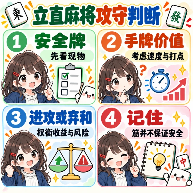 麻将攻守判断与防守图解
