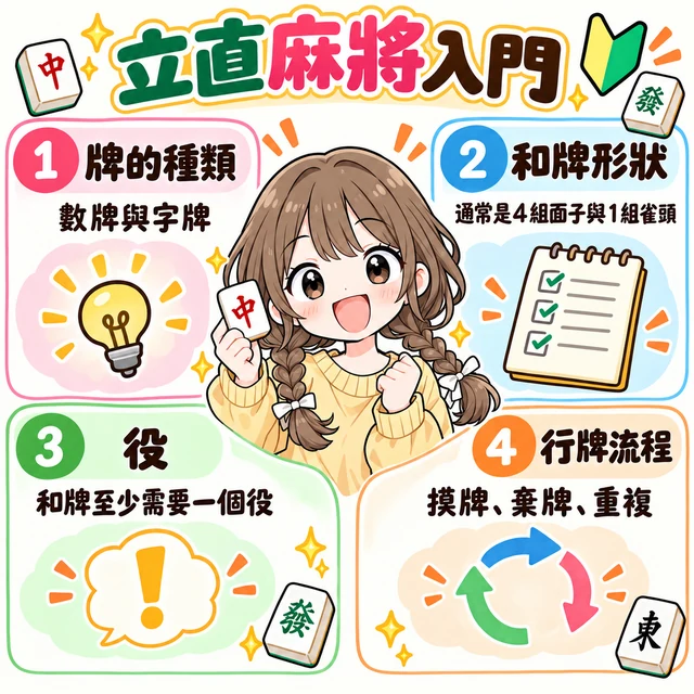 麻將新手規則入門圖解